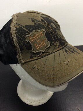 Buck Wear Sworn To Hunt Adjustable Strap Back Hat Army Green Black NWT